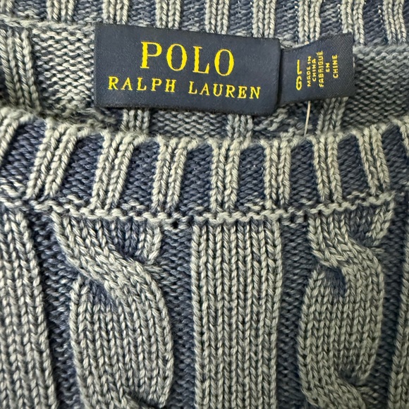 Ralph Lauren Light Blue Cable Knit Sweater - Picture 6 of 13